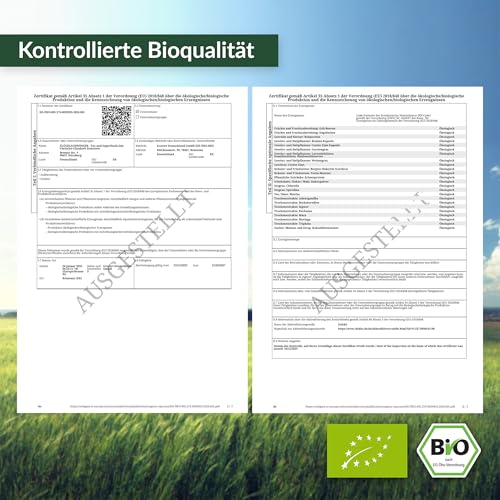 500g BIO Spirulina & Chlorella Pulver, 100% natürlich, rückstandskontrolliert, nach EU-ÖKO-Standard kultiviert und hergestellt, Rohkostqualität, ohne Zusätze (500g)