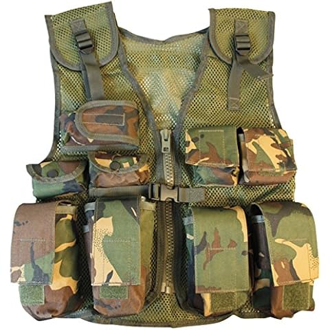 Kombat UK Chaleco de asalto militar para niños, camuflaje DPM Cover