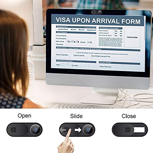 Natipo Laptop Camera Cover Slide, Upgrade Ultra-Thin Webcam Cover Slide, Protect Privacy, Compatible with Laptop, Tablet, Phone (3-Pack)