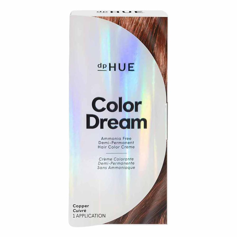 dpHUE Color Dream, Copper - Ammonia-Free, Demi-Permanent Hair Color - Lasts 16 Washes - Boosts Shine - Paraben & Sulfate Free, Leaping Bunny Certified