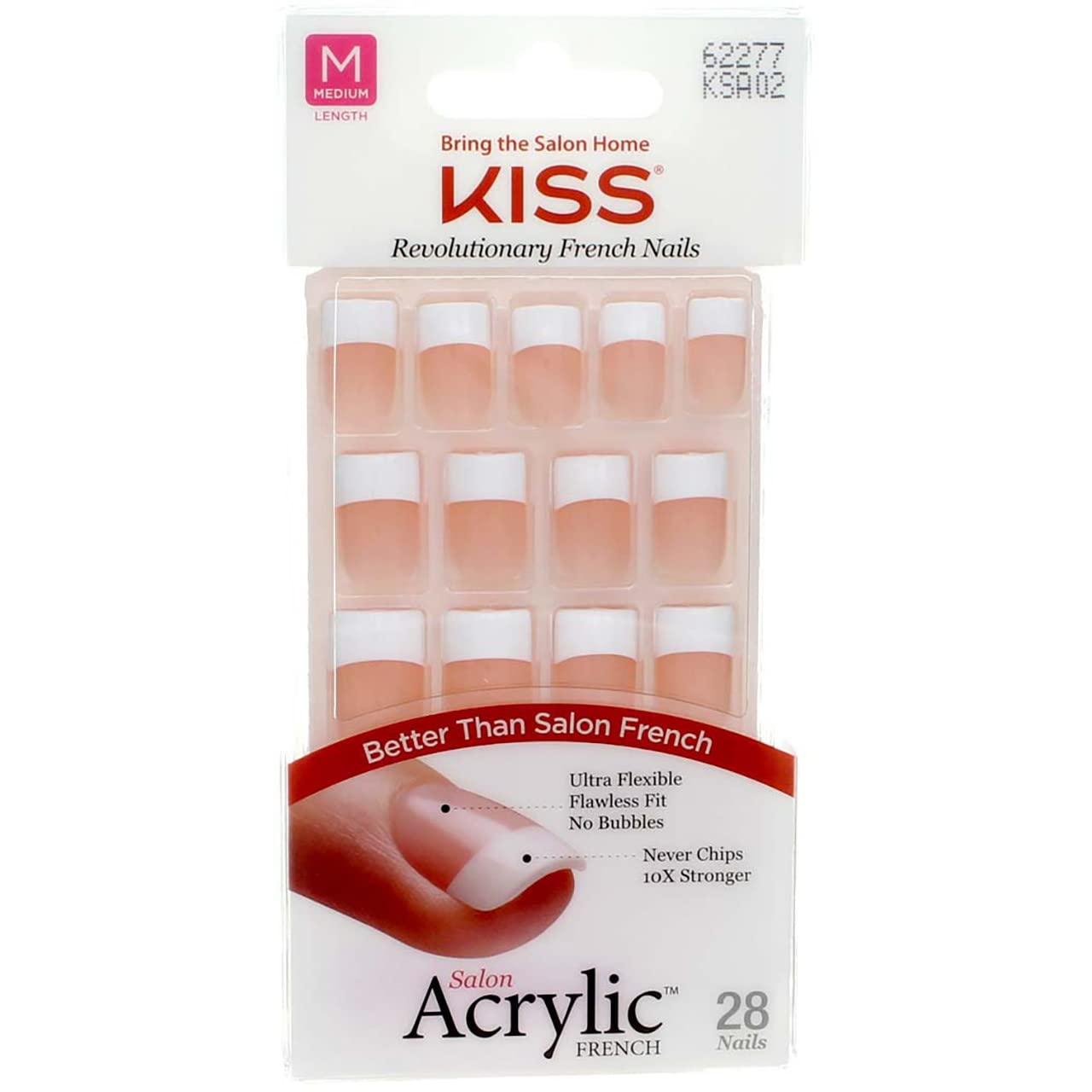 Kiss Salon Acrylic French Kit Sugar Rush Medium (3 Pack)