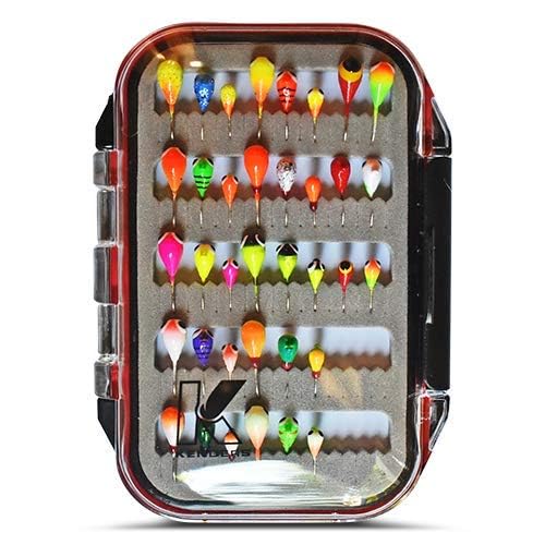 Kenders Outdoors 36-Piece Tungsten Ice Fishing Jig Kit - Bright UV Painted Jigs With Waterproof Box - View #12