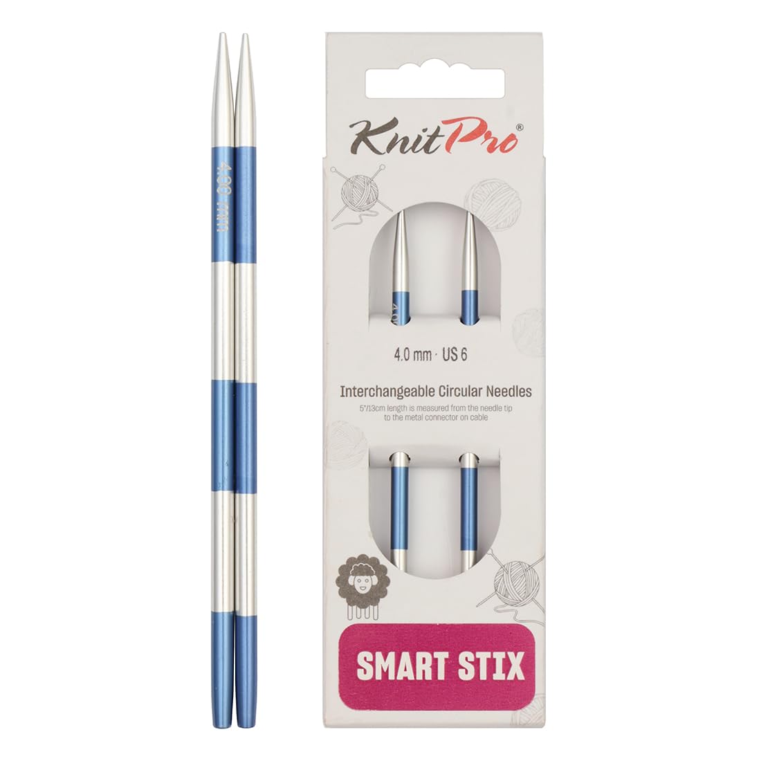 KnitPro Smartstix Interchangeable Circular Needles 5.5" (14cm) | 4.00mm