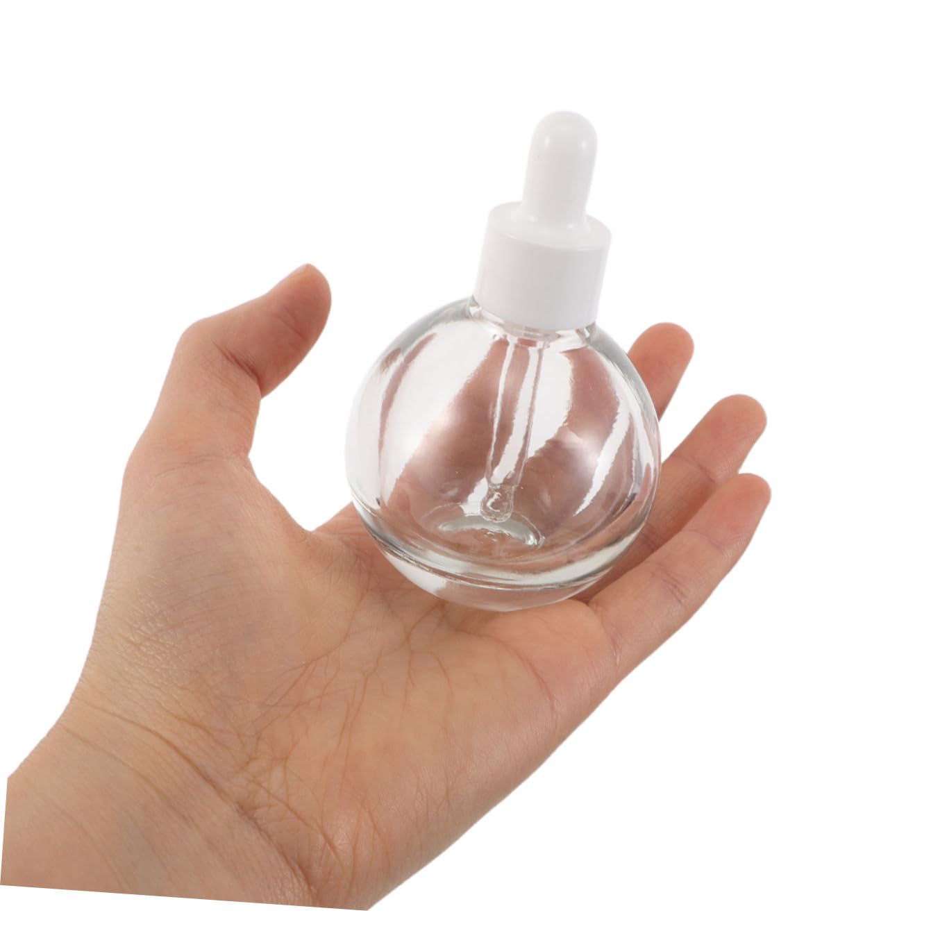 12 Stück 12 Stück Glastropfflaschen 30 ml mit Pipette Transparente Aromatherapie Fläschchen Nachfüllbare Parfüm und Serumbehälter für Reisen Auslaufsicher mit Weißem Mittelring