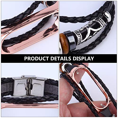 VILLCASE Pulseira de RelÃ³gio Inteligente de Couro Boho Pulseira de Pulseira Inteligente Pulseira de