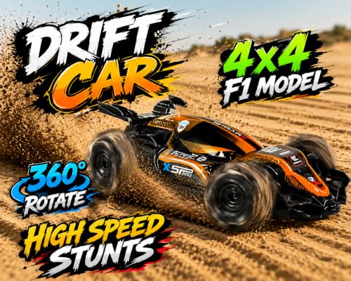 Image of SUPER TOY Mini Drift Car F1 RC Car for Kids 4x4 Remote Control Car 360 Rotation 2.4GHz High Speed Racing 4WD Formula Racing Toy Car for Boys with Rechargeable Battery