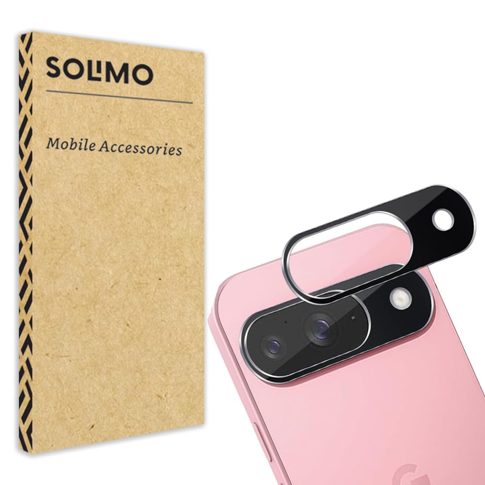 Amazon Brand - Solimo Camera Lens Protector for Google Pixel 9 | Unbreakable 3D Camera Protector Glass Guard | 9H Tempered Glass | Scratch-Resistant |Anti Dust Resistant | Edge to Edge Coverage
