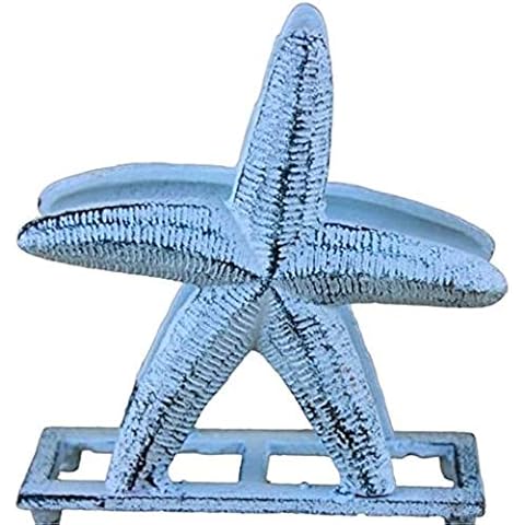 Hampton Nautical Rustic Cast Iron Starfish Napkin Holder Cover