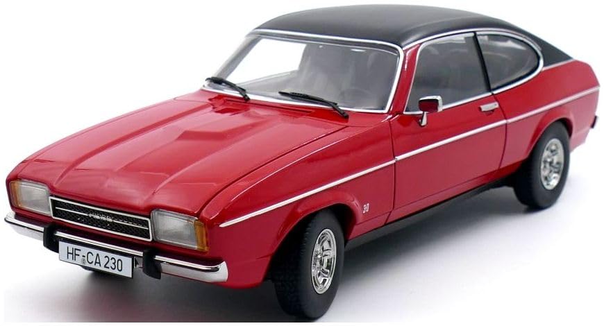 TOU 18081201 1:18 Capri II Ghia 3.0 (1974-1977) Spanish Red w/Vinyl Top Black - 948pcs Limited Edition - Car Diecast Model Replica