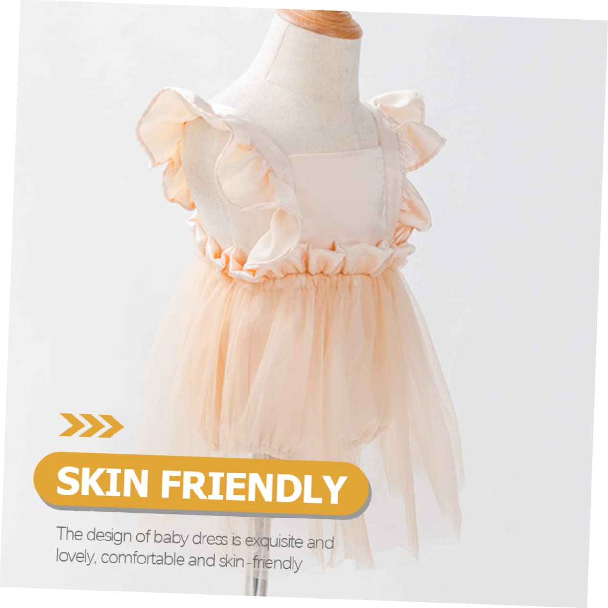 ifundom 3 Uds Vestido Mameluco Con Manga Voladora Ropa De Bebé Para Niña Nailon