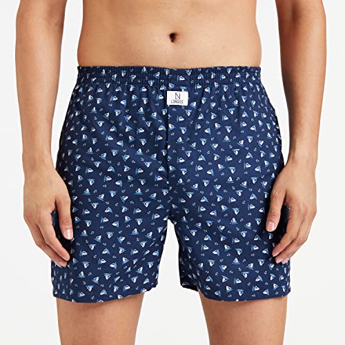 Image of Longies Men's Cotton Printed Regular Boxer Shorts