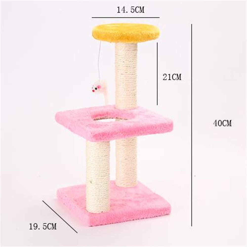 el Gato Y el Gato en el Tercer Piso Del Apartamento Del Gatoarran Al Gato Y el Gato Mascota Sube a la Torre Del Gato. el Gato Sube a la Torre Del Gato./Pink/19.5 * 19.5 * 40Cm