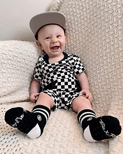 Baby Boy Neutral Checkerboard Oversized T Shirt Romper Shorts Jumpsuit Summer Outfit Trendy Clothes Cute Clothing2