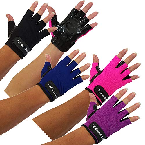 Grip Gloves for Pole Fitness Workout & Aerial Dancing with Tack in Palm