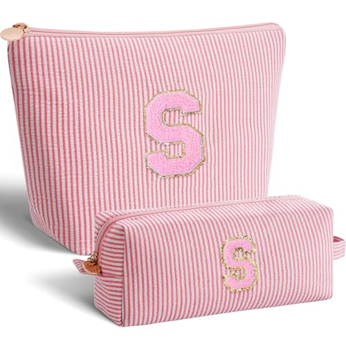 Btffitting Gifts for Teen Girls Women - Birthday Gifts for 10 11 12 13 14 15 16 17 18 Years Old Girl,Makeup Bag Cosmetic Bag,Teacher Gift Trendy Stuff Toiletry Bag - Peach,S