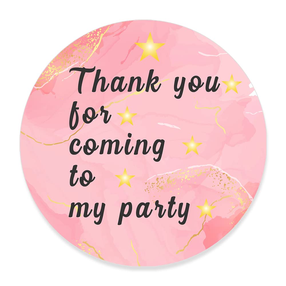 Pack of 48 Thanks for Coming to My Party Stickers (45 mm) Round Paper Thank You for Coming to My Party Stickers for Gifts, Sweet Cones, Cake Boxes Papa Prints®