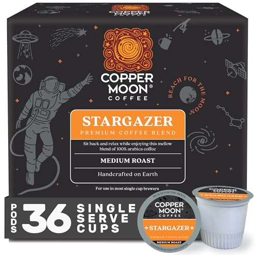 Image of Copper Moon Single Serve Coffee Pods for Keurig K-Cup Brewers, Medium Roast, Stargazer Blend, 36 Count