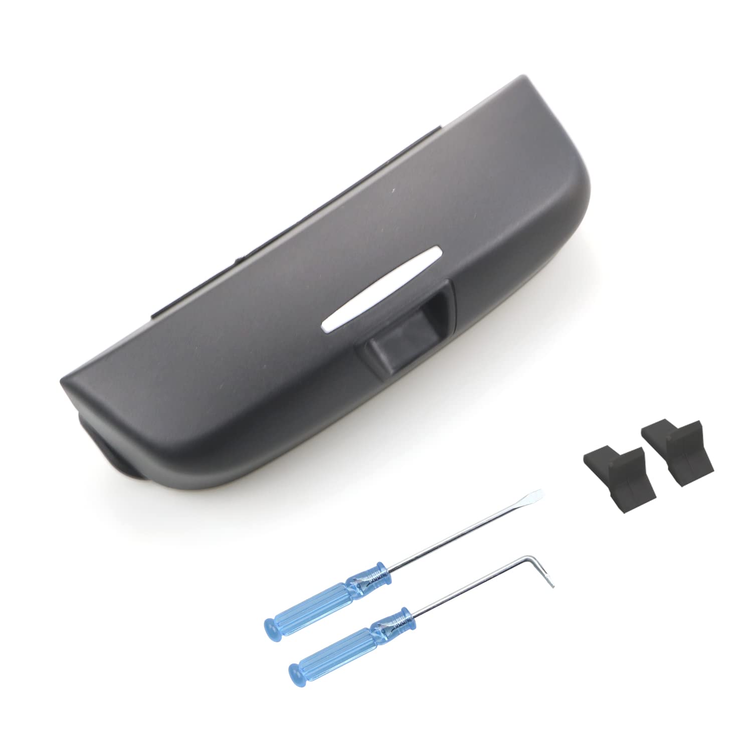 CDEFG Custodia per Occhiali ABS Compatibile con Audi A3 8Y 8V A1 GB A4 B8 B9 A5 A6 C7 C8 Q2 Q3 F3 8U Q5 Q7 2013-2024 2025 Anteriore Sunglasses Holder Box Auto Interni Accessori (Nero)
