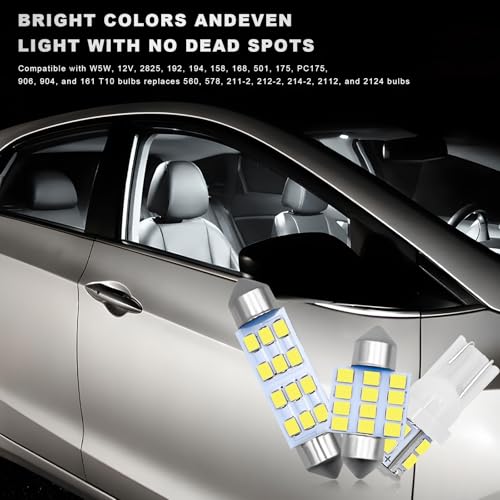 Set de 24 Lámparas LED para Auto T10 31mm 42mm 12V miniatura 5