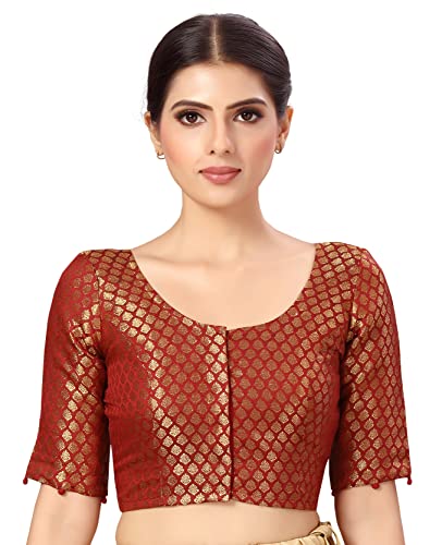 Image of Studio Shringaar Women's Polyester Elbow length sleeves Blouse