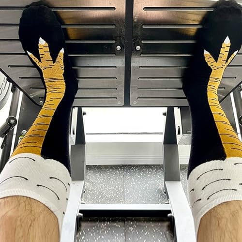 Roinaid 3 Paar Chicken Leg Socks Hühnerbein Socken Lustige Hühnerbein Oberschenkelhohe Strümpfe Kniehohe Truthahnsocken Cartoon Winter Warme Socken Einheitsgröße Witzige Geschenke