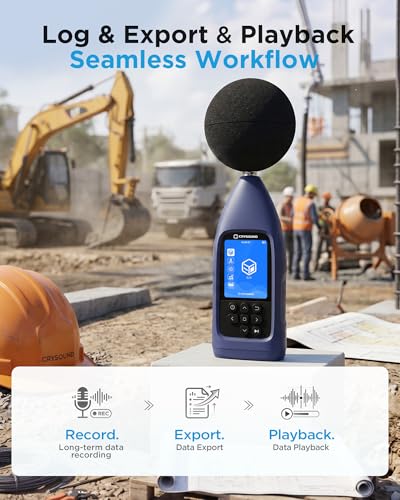 Image of CRY2832-2 Lite Data Logging Sound Level Meter, 24-143dB, Leq /Lpeak | Data Export, Long-Term Monitoring, Desktop Analysis, A /C /Z Weighting, F /S /I Weighting, USB /RS232 Connectivity