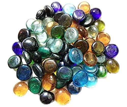 Parakh Multicolour Flat Round Marbles Pebbles for Vase Fillers, Glass Gems Stone, Table Scatter, Landscaping, Aquarium Fish Tank, Party Decoration, Crystal Rocks 950gm (B08963NMR2) Amazon Price History, Amazon Price Tracker