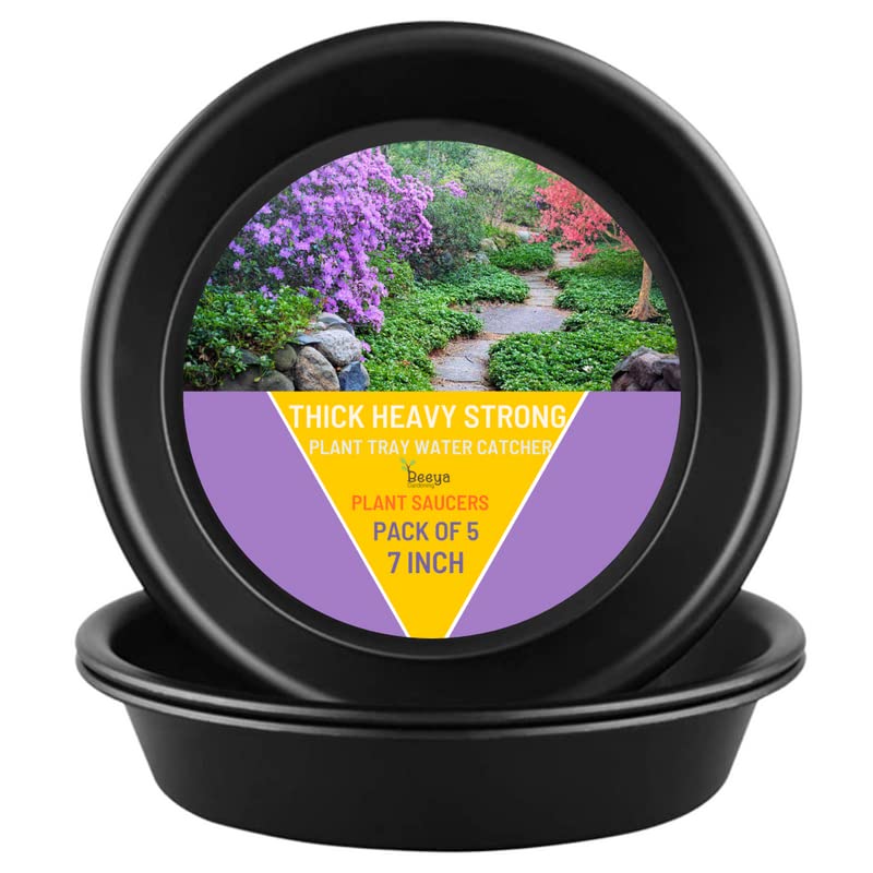 BEEYA GARDENING® Planter Gamla Bottom Plate or Tray 7 inches Diameter for Planters - Black, 5 Pieces,Plastic (B0BQ4474D9) Amazon Price History, Amazon Price Tracker