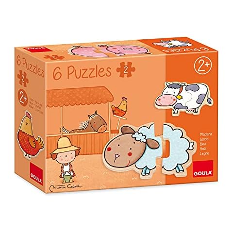 Goula - La Granja de Carla, Puzle de madera con animalitos Cover