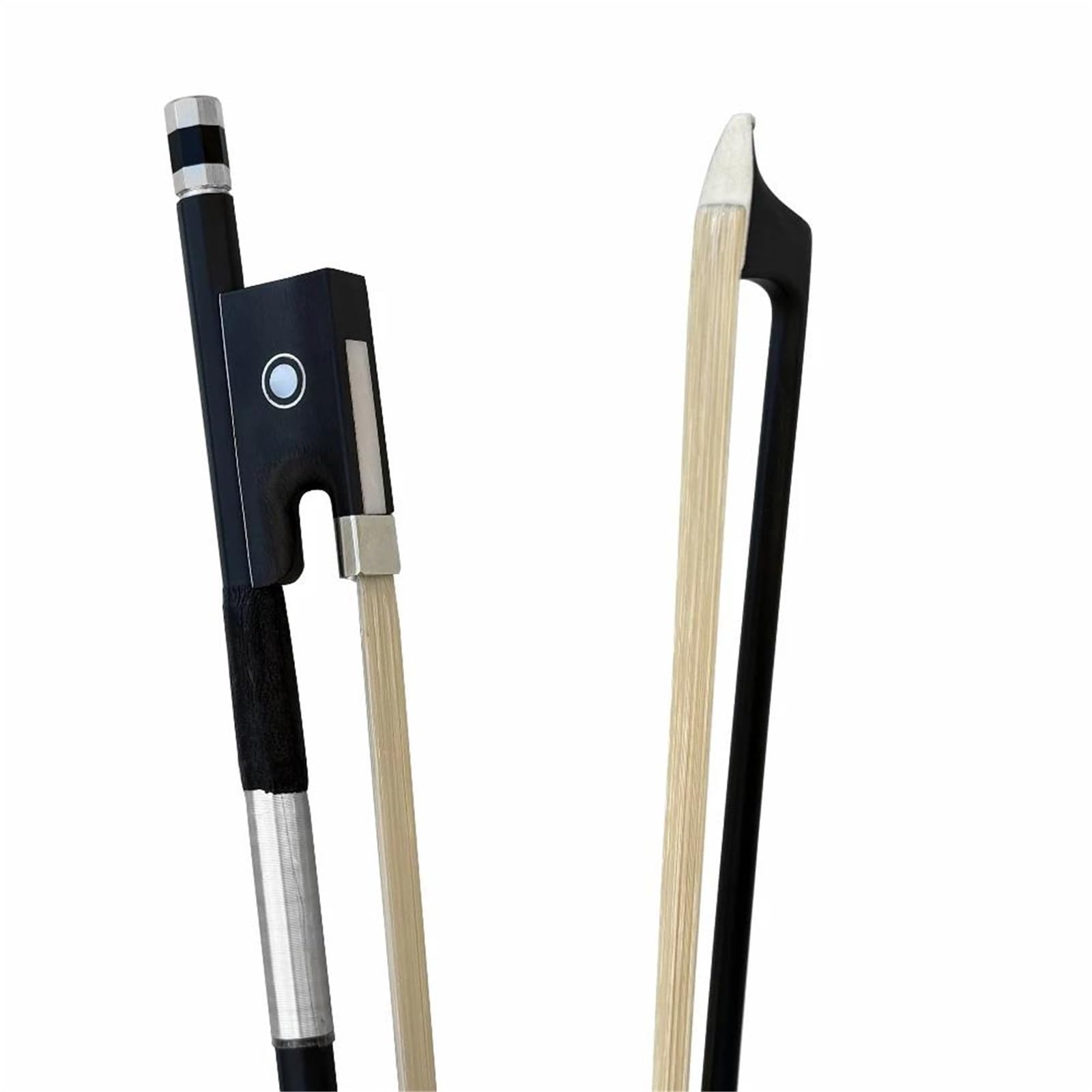 Arcos De Violín Para Principiantes Arco De Violín Fibra Carbono Negro Alta Resistencia Con Textura Ébano(1-2 size)