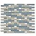 Stone Center Online Blue Beige Glass Mix Crystal White Marble Random Brick Mosaic Tile Kitchen Bath Wall Floor Backsplash Shower (1 Sheet)