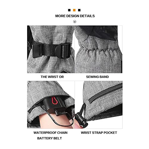 Gants chauffants rechargeables d'hiver de ski et cyclisme - 6