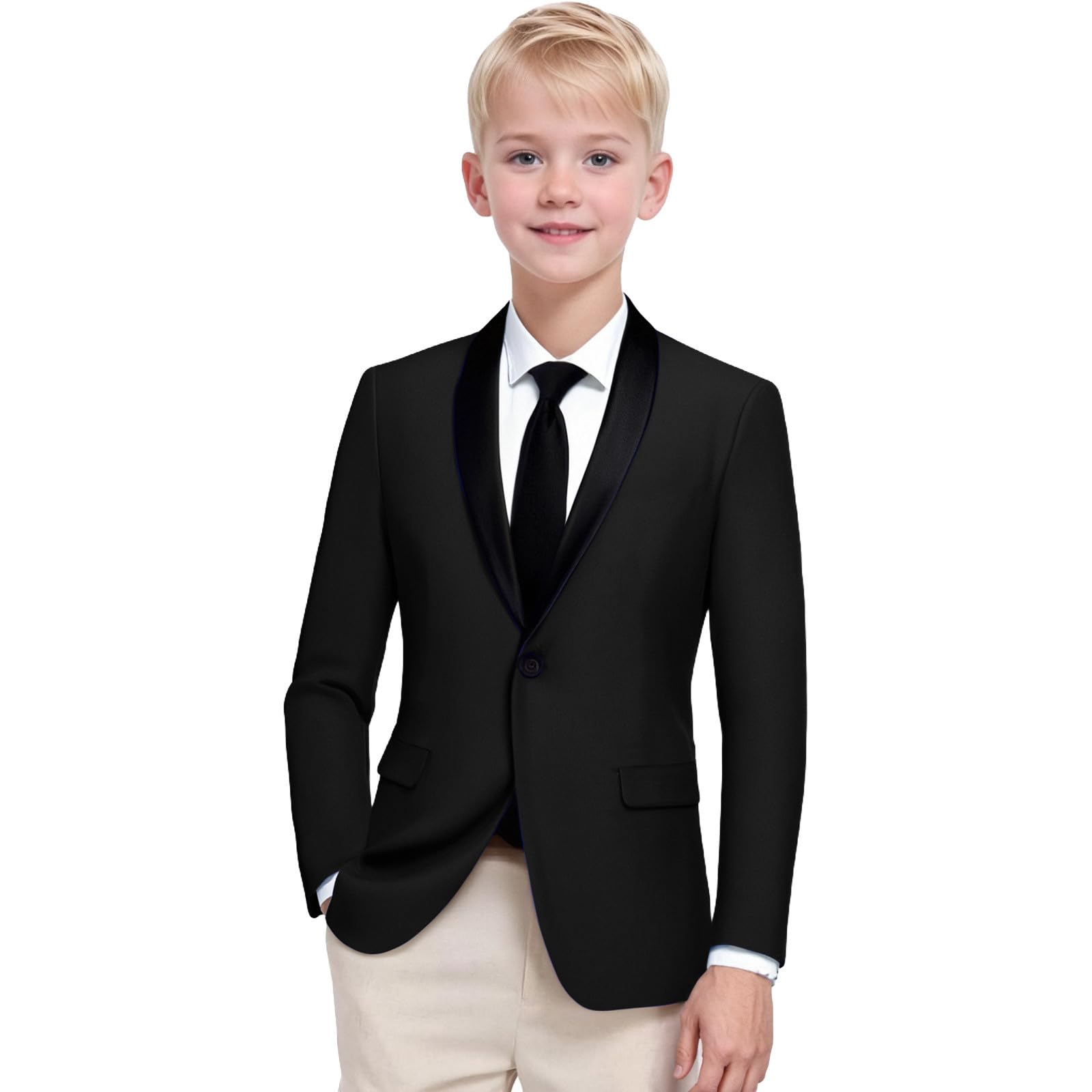 Generisch 2026 Filles Garçons Manches Longues Veste Formelle Bouton Mode Manteau Business Pour Enfants