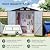 Grovellis 4x6FT Outdoor Metal Storage Shed with Frame Floor,Double Doors,with Frame Floor,Tool Shed for Garden, Patio, Backyard Brown