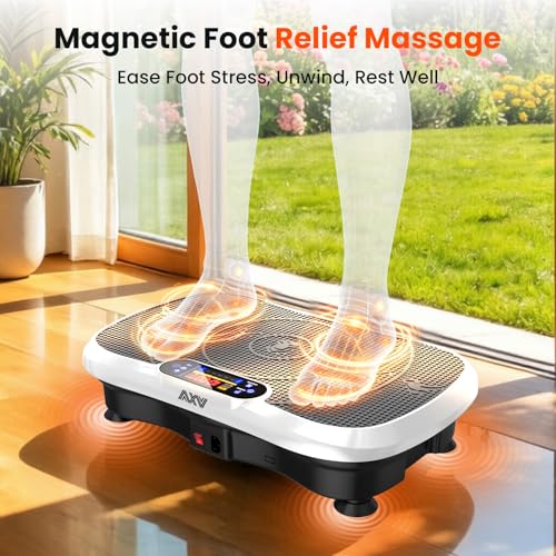 Image of AXV Vibration Plate Fitness Platform Exercise Machine Vibrating Shaking Full Body Shaker Workout Vibrate Stand Shake Board Sport for Weight Loss Fat Burner for Gym Home Office