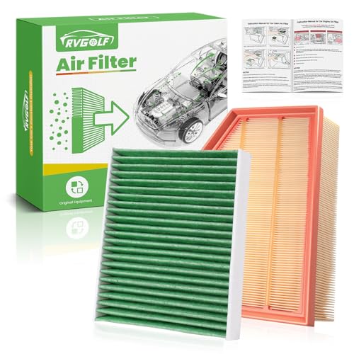 RVgolf Engine+Cabin Air Filters Set Fit for Jeep Wrangler 2018-2025 2026, Jeep Gladiator...