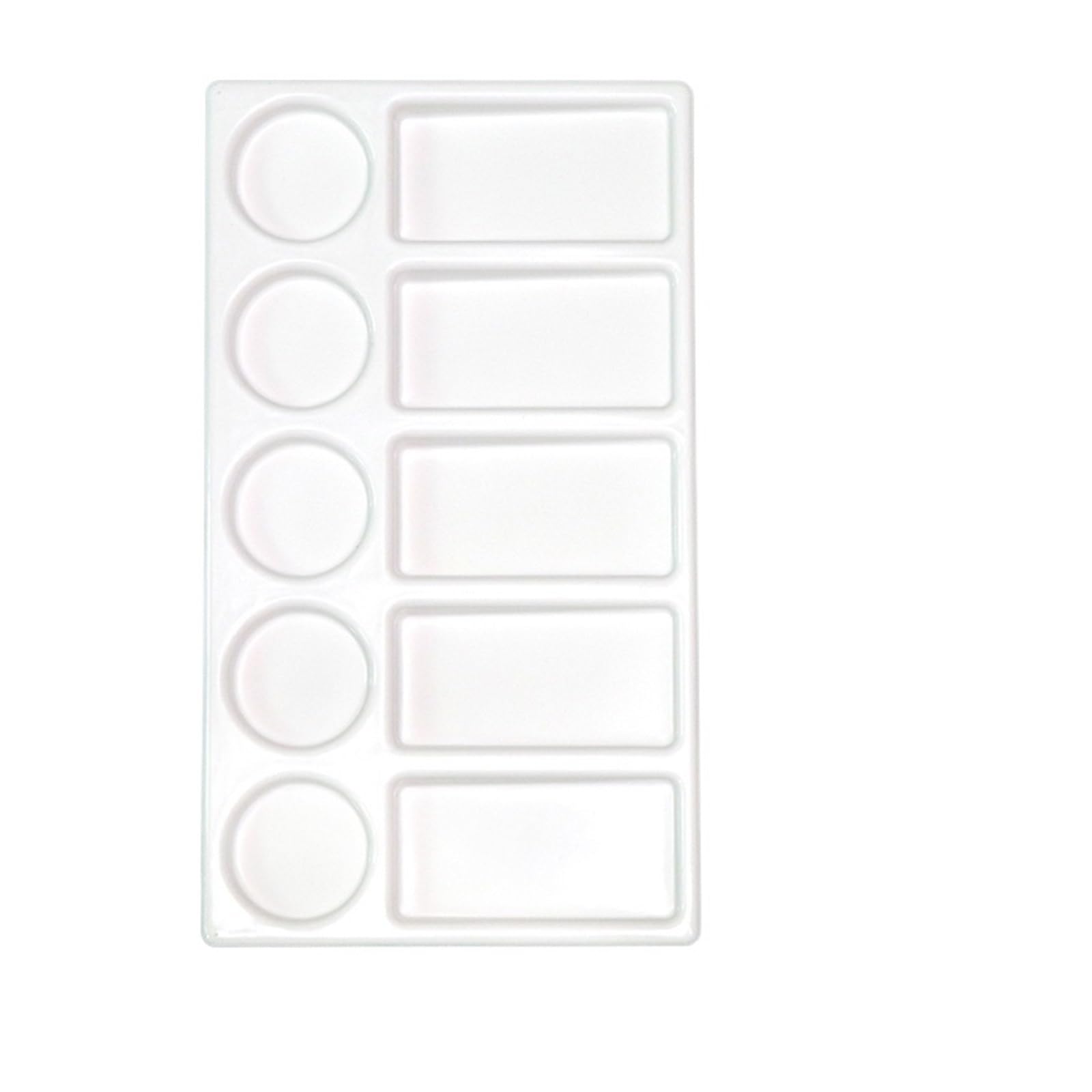 Ceramic Paint Palette Ceramic Artist Paint Palette, White Mixing Tray for Gouache Painting, Oil, Acrylic Tempera for Watercolour(19.3 * 11cm)
