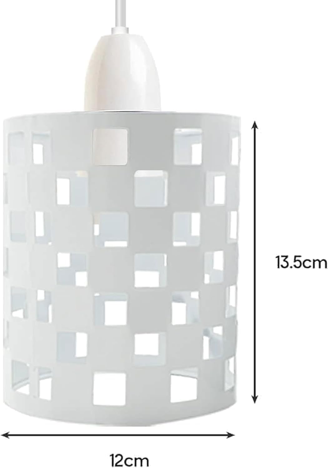 LEDSone 2 Pack of Vintage-Metal Lamp Shade-Industrial Wire Cage Light DIY Ceiling Pendant Lights for Dining Room Bedroom Loft Hallway (White 2 Pack) - Image 3
