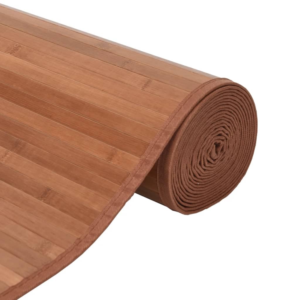 Tappeto Morbido 80x150 Cm Con Venature Legno Di Bambù – Antiscivolo, Lavabile, Perfetto Per Cucina, Soggiorno E Ufficio