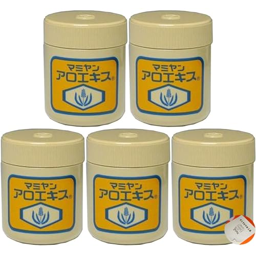【Amazon限定セット】 マミヤン アロエキス | 軟膏 クリーム ジェル ワセリン ベビー ヘア 頭皮 全身 保湿 顔 ハンド ボディ スキンケア (48g × 5個)