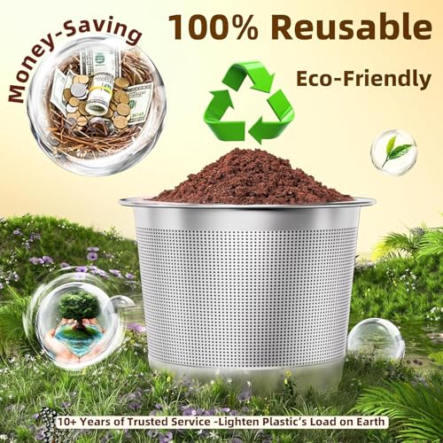 Image of 6 Pack Reusable K Cups Coffee Pods for Keurig 1.0 | BPA-Free, SUS 304, Scoop, Heat Resistant Handles