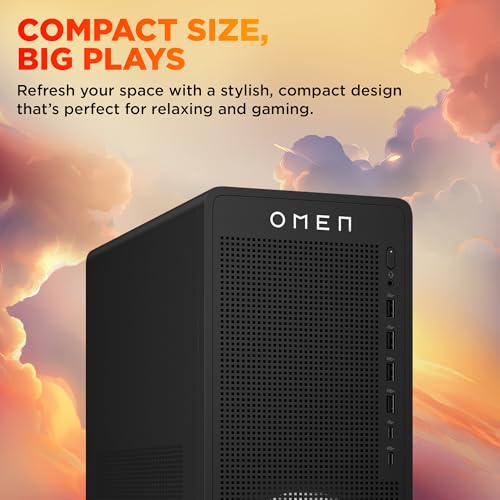 Image of HP Omen 16L Gaming Desktop AMD Ryzen 7 8700F, 8GB NVIDIA GeForce RTX 5060 (16GB DDR5, 1TB SSD) Win11, M365 Basic(1yr)*MSO 2024, Black Metal, 5.61kg, TG03-0001in