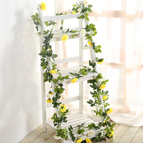 Justoyou - Ghirlanda di rose artificiali da