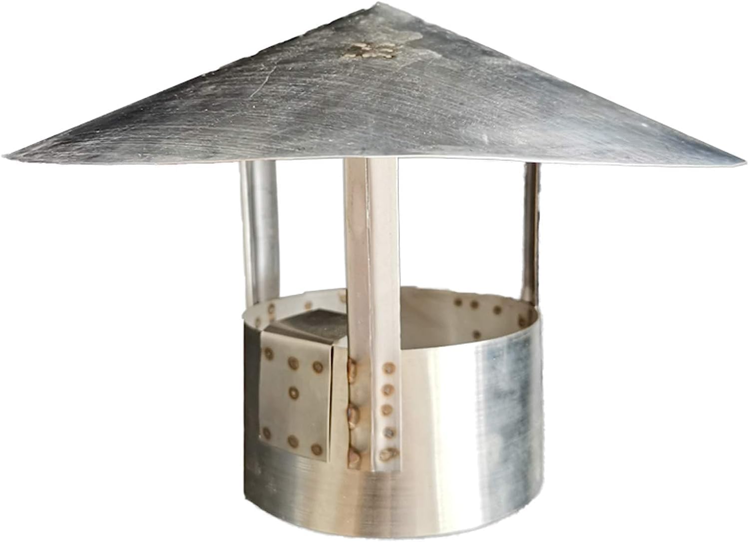 Stainless Steel Chimney Cowl Cap,Round Chimney Cowl Bird Guard Roof Cowl Rain Cover Protector Cap (190mm/7.5Inch)