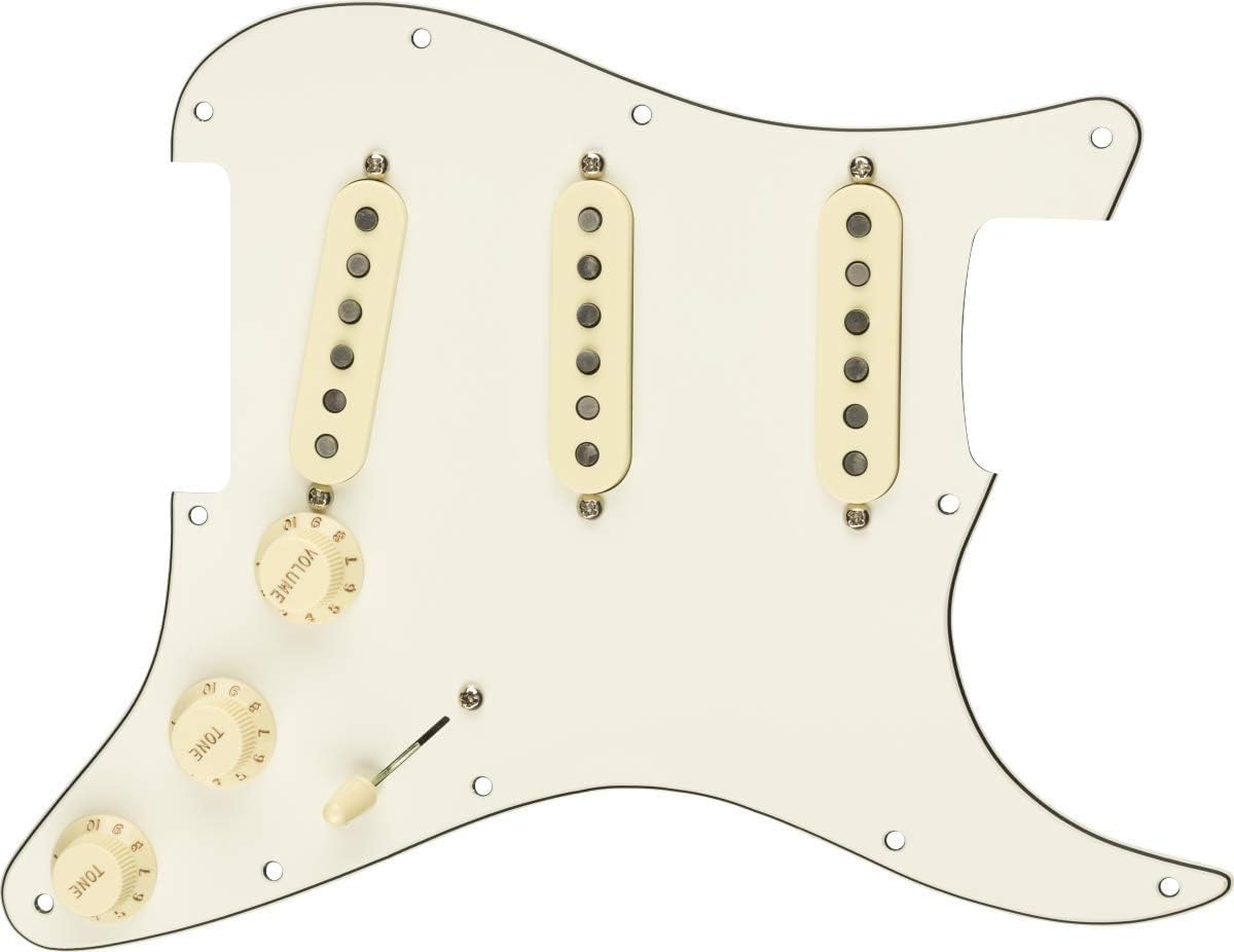 Fender Pre-wired Stratocaster Pickguard Strat Original '57/'62 Pickups, White