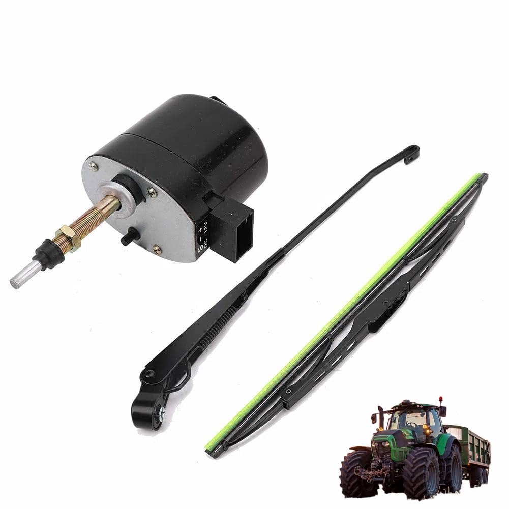 Moteur d'essuie-glace WindsHield 12 V avec balai d'essuie-glace à 105 °, kit d'essuie-glace électrique pour tracteur, bateau, camping-car