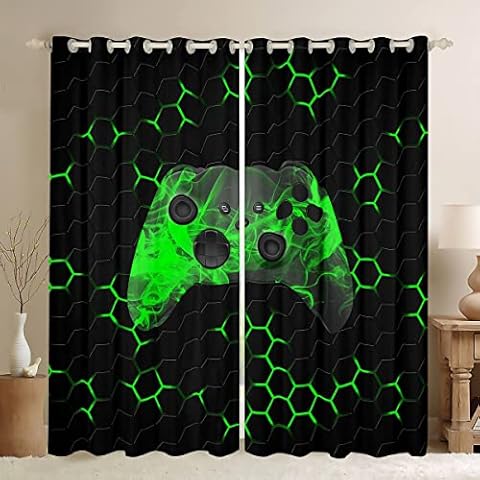 Cortinas de jugador con diseño geométrico de panal hexagonal Cover