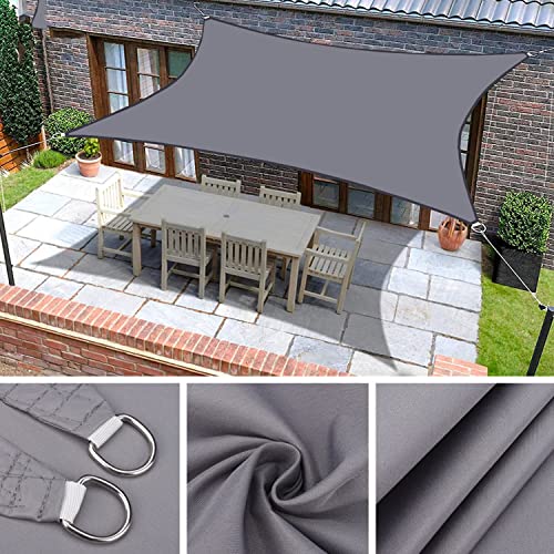 Voile d'ombrage auvent carré BrolEo 4x6m protection solaire extérieur - 3