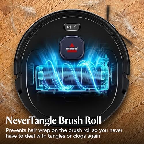 Image of Bissell FlexClean FurForce Robot Vacuum & Mop with No Tangle Pet Brush Roll, LiDAR Navigation & Liftable Pad for Pet Hair Removal on Hard Floors & Rugs, 180min Runtime 60-Day Dust Collection, 4270L