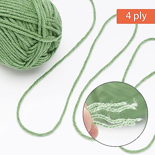 Image of NICEEC 300g Soft Assorted Colors Yarn - Sport Weight,100% Acrylic, 4 Ply, Bonbons Yarn for Crochet & Knit, DIY Project Starter Kit for Kids or Adults(Total 870yds) - Series 12